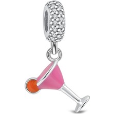Nur Silver Kokteyl Bardak Gümüş Charm NUR-BL00019