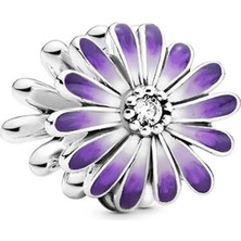 Nur Silver Mor Çiçekli Gümüş Charm NUR-BL00030