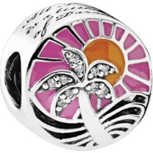 Nur Silver Tropical Sunset Mixed Enamel Gümüş Charm NUR-BL00031