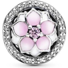 Nur Silver Pembe Manolya Gümüş Charm NUR-BL00046