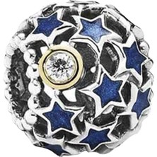 Nur Silver Starry Night Gümüş Charm NUR-BL00084