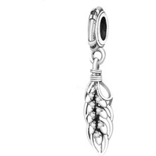 Nur Silver Sallantılı Tüy Gümüş Charm NUR-BL01072