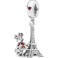 Nur Silver Minnie ve Eyfel Kulesi Gümüş Charm NUR-BL00955