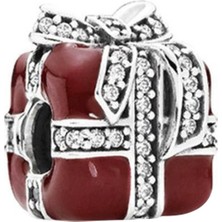 Nur Silver Kırmızı Hediye Paketi Gümüş Charm NUR-BL00949