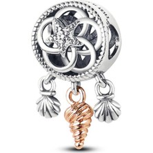 Nur Silver Deniz Kabuğu Gümüş Charm NUR-BL08809