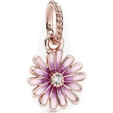 Nur Silver Sallantılı Rose Çiçek Gümüş Charm NUR-BL07703