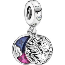 Nur Silver Unicorn ve Aurora Gümüş Charm NUR-BL00096