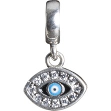Nur Silver Mavi Göz Me Gümüş Charm NUR-BL0010