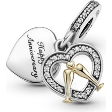 Nur Silver Happy Anniversary Gümüş Charm NUR-BL00101