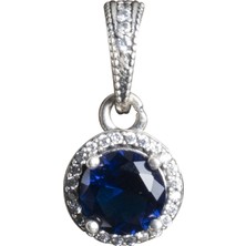 Nur Silver Mavi Taş Sallantılı Gümüş Charm NUR-BL00106