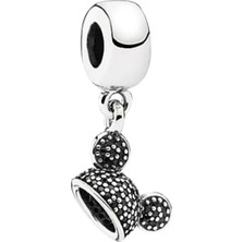 Nur Silver Mickey Mouse Şapkası Gümüş Charm NUR-BL00125