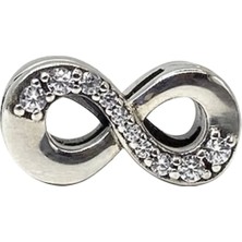 Nur Silver Taş Detay Sonsuzluk Gümüş Charm NUR-BL00144