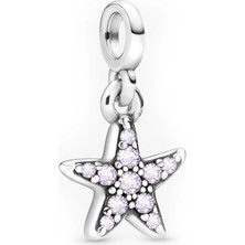Nur Silver Pudra Renk Yıldız Me Gümüş Charm NUR-BL09765