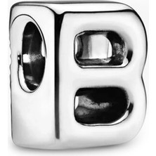 Nur Silver B Harfi Gümüş Charm NUR-BL02346