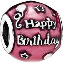 Nur Silver Happy Brithday Gümüş Charm NUR-BL01338