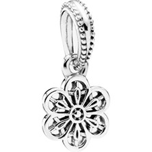 Nur Silver Sallantılı Çiçek Gümüş Charm NUR-BL00126