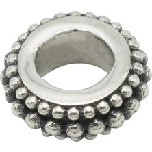 Nur Silver Sıralı Boncuk Model Yuvarlak Gümüş Charm NUR-BL00639