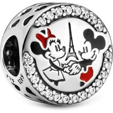 Nur Silver Mickey Mouse Gümüş Charm NUR-BL02003