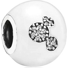 Nur Silver Mickey Mouse Gümüş Charm NUR-BL02009