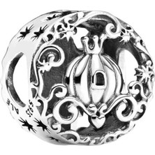 Nur Silver Cinderella Balkabağı Gümüş Charm NUR-BL00161