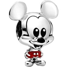 Nur Silver Mickey Mouse Gümüş Charm NUR-BL00200
