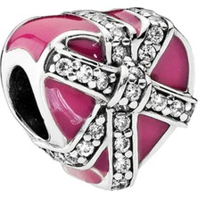 Nur Silver Kalpli Hediye Kutusu Gümüş Charm NUR-BL01297