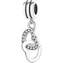 Nur Silver Kalpli Sallantılı Gümüş Charm NUR-BL00117