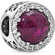 Nur Silver Cerise Radiant Hearts Gümüş Charm NUR-BL00052
