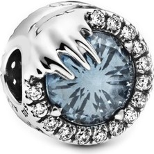 Nur Silver Mavi Taşlı Gümüş Charm NUR-BL01769