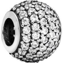 Nur Silver Işıltılı Gümüş Charm NUR-BL12493