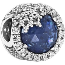 Nur Silver Mavi Taşlı Gümüş Charm NUR-BL01778