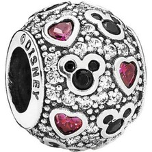 Nur Silver Mor Kalpli Gümüş Charm NUR-BL01776