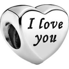 Nur Silver Kalp Gümüş Charm NUR-BL01783