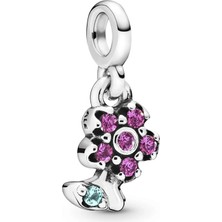 Nur Silver Çiçek Me Gümüş Charm NUR-BL12467