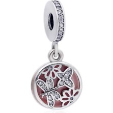 Nur Silver Pembe Sallantılı Gümüş Charm NUR-BL00235