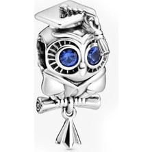 Nur Silver Baykuş Gümüş Charm NUR-BL00236