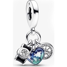 Nur Silver Seyahat Model Sallantılı Gümüş Charm NUR-BL00081