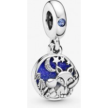 Nur Silver Tilki ve Tavşan Sallantılı Gümüş Charm - NUR-CM00416