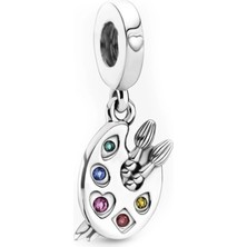 Nur Silver Resim Paleti Gümüş Charm NUR-BL00063