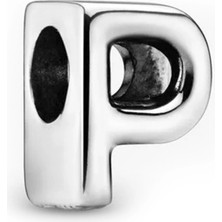 Nur Silver P Harfi Gümüş Charm NUR-BL00260