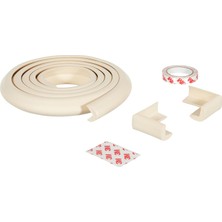 Hepta Collection - Kauçuk 2 Metre Kenar + 4 Adet Köşe - 8mm - Krem