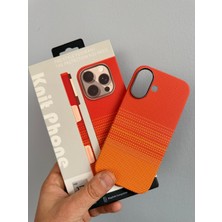Sidens Store Knt Iphone 17 Uyumlu Ekoseli Kevlar Case Turuncu