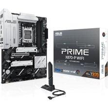 Hepta Collection Asus Prıme X870-P Wıfı Amd X870 Am5 Ddr5 8000 HDMI 2xusb4 4x M2 Usb3.2 Wifi 7 + Bt Aura Rgb 2.5gbit