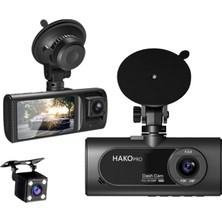 Hepta Collection Hakopro 1080P Ön ve Arka Kameralı 2.0" IPS Hd Ekran, Wifi ve G Sensörlü Akıllı Araç Kamerası CMR100