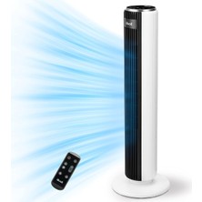 Hepta Collection Levoıt Vantilatör, 28DB Sessiz Kule Tipi, Güçlü 7m/s, 7m Atım Mesafesi, 5 Hız Seviyesi, 4 Mod, 12 Sa