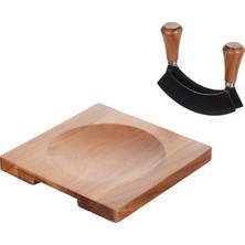 Hepta Collection Agni Akasya Bıçaklı Kesme Tahtası 20X20 cm