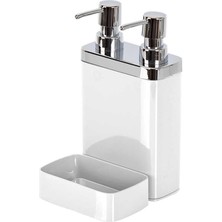 Hepta Collection Primanova Viva 2'li Sıvı Sabunluk Süngerli Beyaz M-E10-01