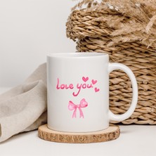 İmge Baskı Love You Yazılı Kupa Bardak– Sevgiliye Özel Hediye