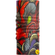 Motobir Baf-Bandana Yeşil Göz Beyaz Kaş Kırmızı Şeytan