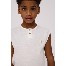 Nebbati Basic Bg Store Erkek Çocuk Beyaz Atlet